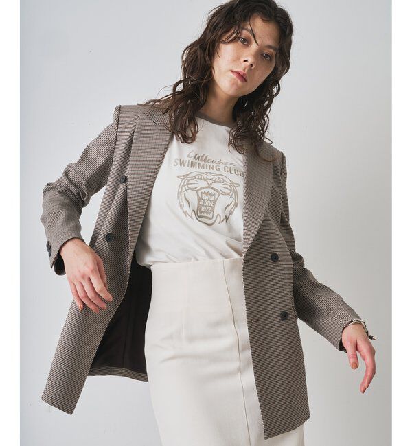  「ガンクラブチェックダブルジャケット」|テーラードジャケット|