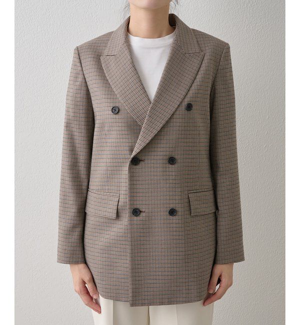  「ガンクラブチェックダブルジャケット」|テーラードジャケット|