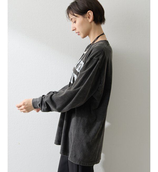  「フロッキープリントロングTシャツ」|Tシャツ・カットソー|