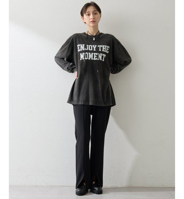  「フロッキープリントロングTシャツ」|Tシャツ・カットソー|