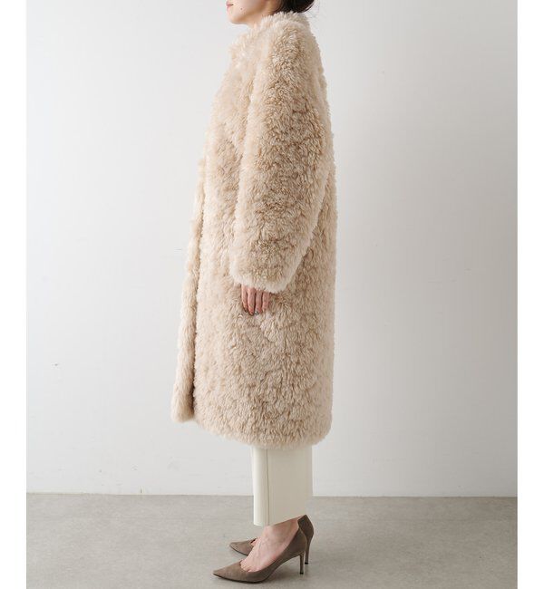  「【THE PAUSE】フェイクファーロングコート」|その他|