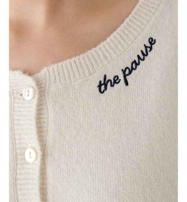 THE PAUSE「【THE PAUSE】ヘンリーネック刺繍プルオーバー」|ニット・セーター|