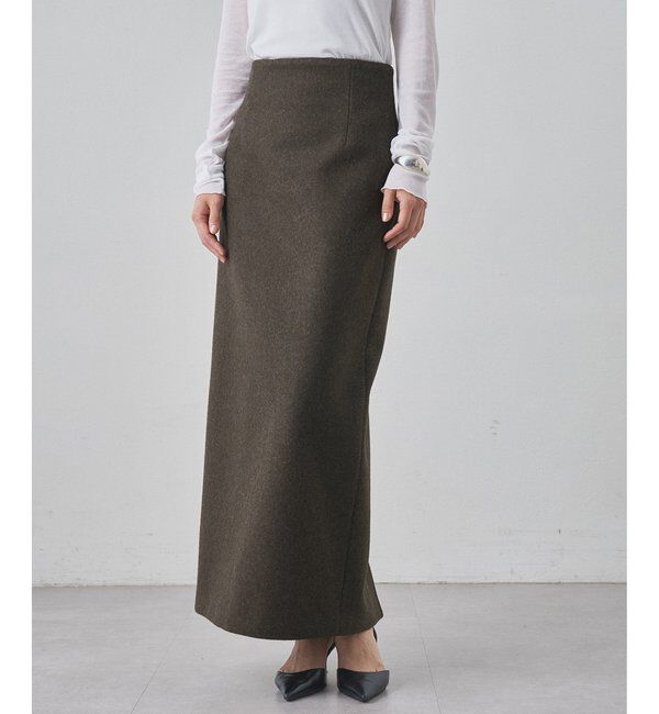  「メルトンスリットスカート」|スカート|