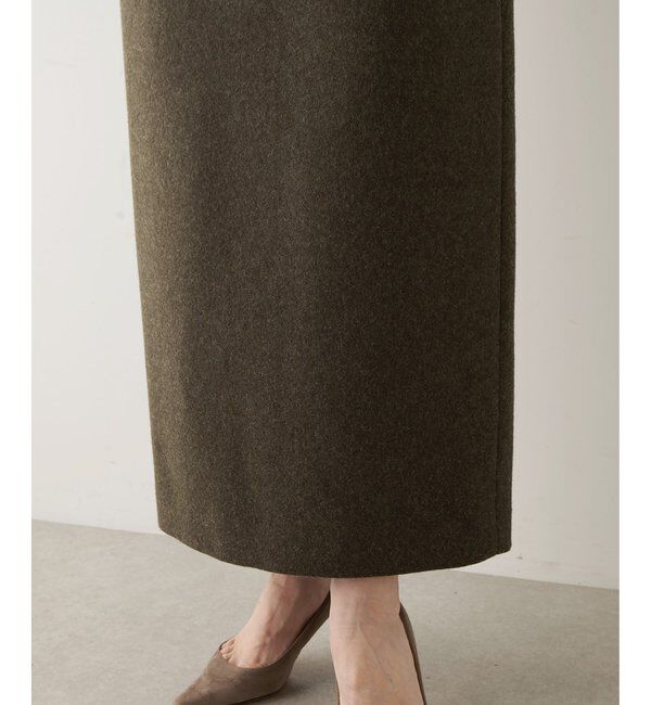  「メルトンスリットスカート」|スカート|
