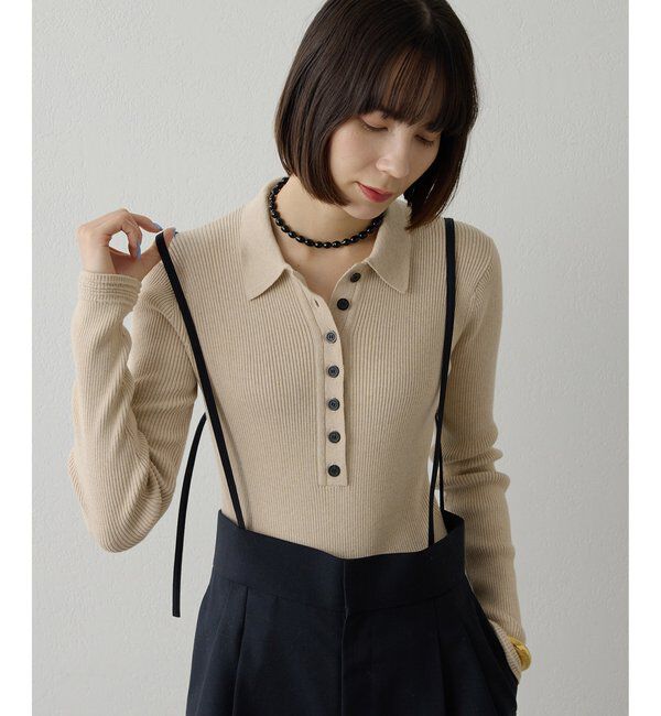  「ハイウエストタックパンツ」|チノ|