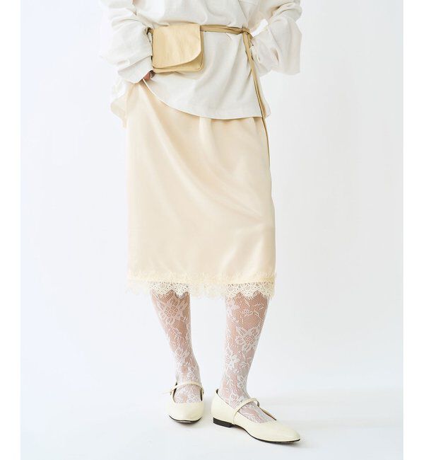  「＜WEB限定＞【Nuition】サテンレーススカート」|スカート|