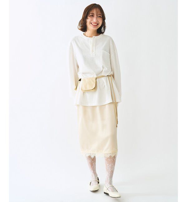  「＜WEB限定＞【Nuition】サテンレーススカート」|スカート|