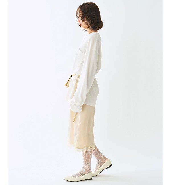  「＜WEB限定＞【Nuition】サテンレーススカート」|スカート|