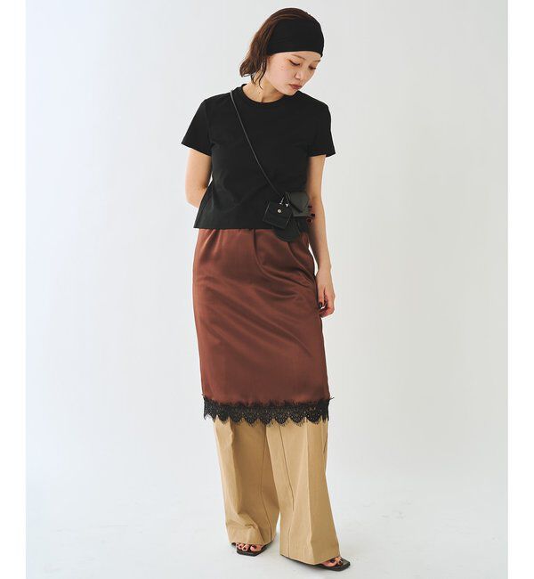  「＜WEB限定＞【Nuition】サテンレーススカート」|スカート|