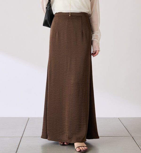  「【COLLAGE&times;gemeil　コラボアイテム】レイヤードサテンスカート」|スカート|