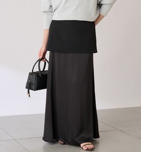  「【COLLAGE&times;gemeil　コラボアイテム】レイヤードサテンスカート」|スカート|