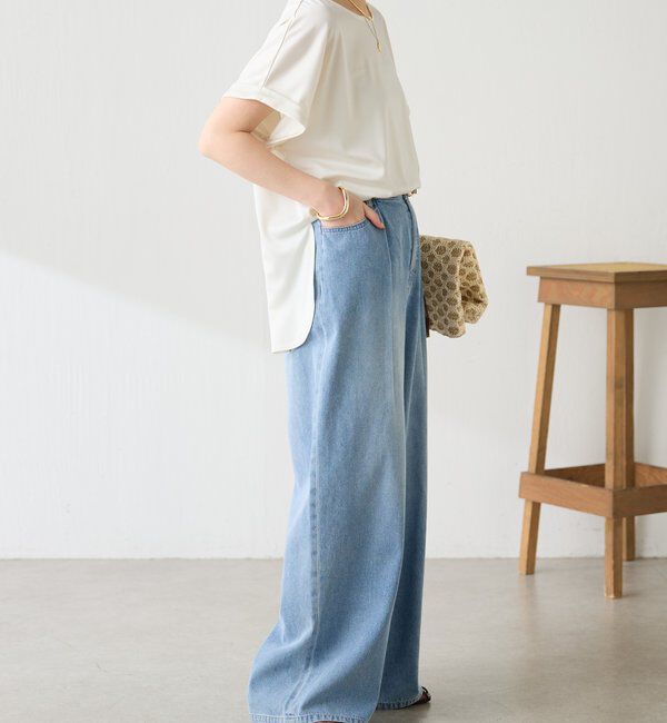  「ストレッチサテンTシャツ」|Tシャツ・カットソー|