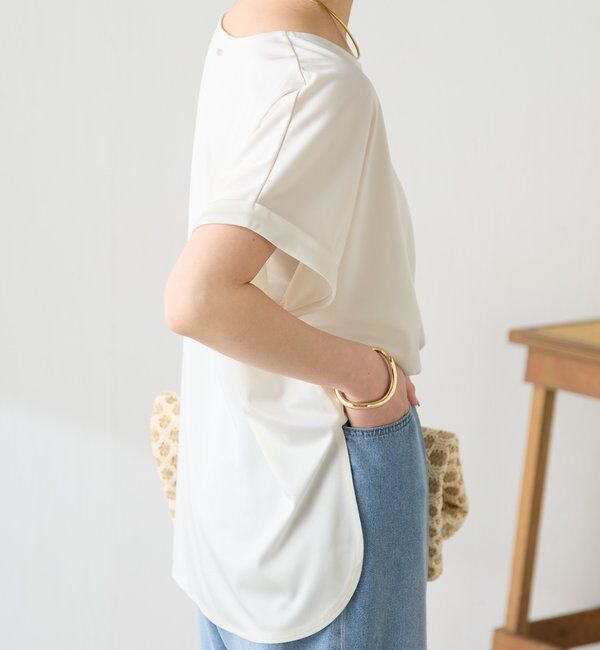  「ストレッチサテンTシャツ」|Tシャツ・カットソー|