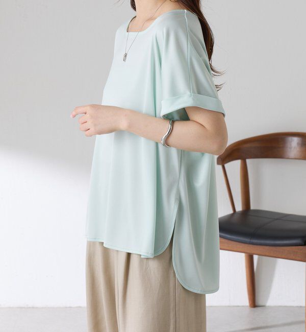  「ストレッチサテンTシャツ」|Tシャツ・カットソー|