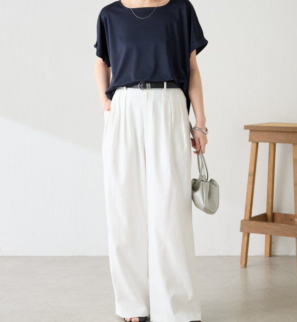  「ストレッチサテンTシャツ」|Tシャツ・カットソー|