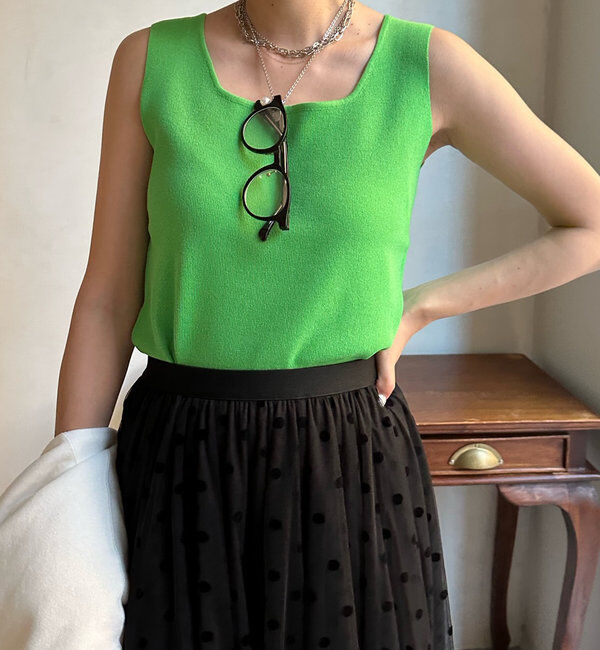  「スクエアニットタンク」|ニット・セーター|