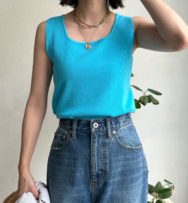  「スクエアニットタンク」|ニット・セーター|