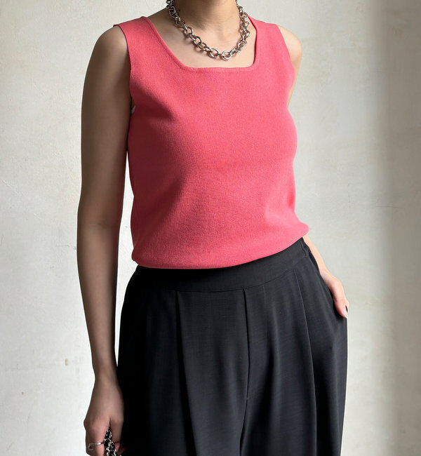  「スクエアニットタンク」|ニット・セーター|