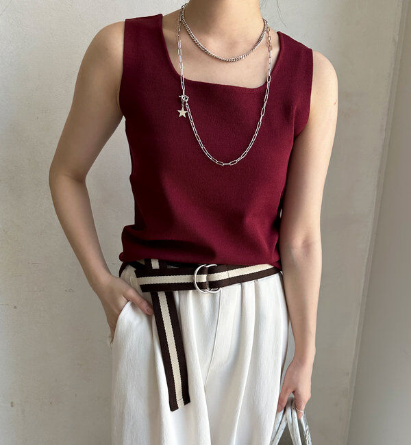  「スクエアニットタンク」|ニット・セーター|