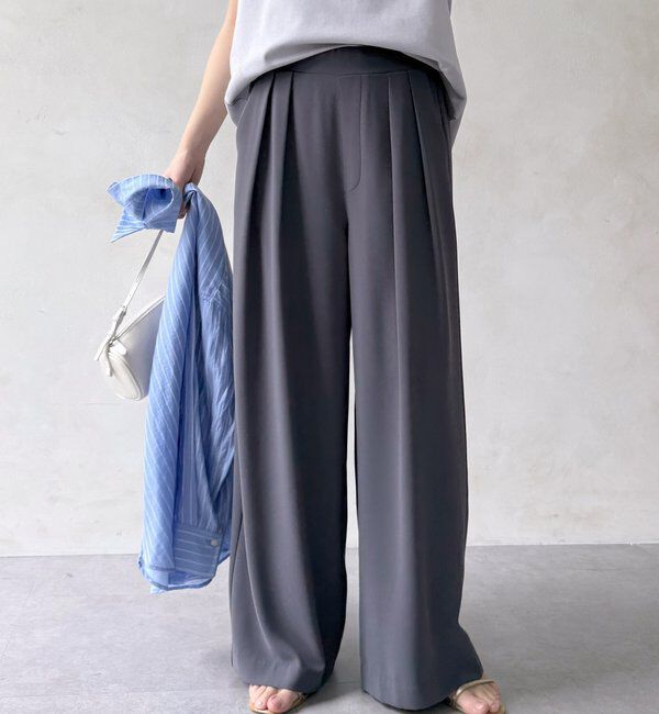  「【累計販売数3万枚突破/21色4サイズ展開！】タックワイドパンツ」|チノ|