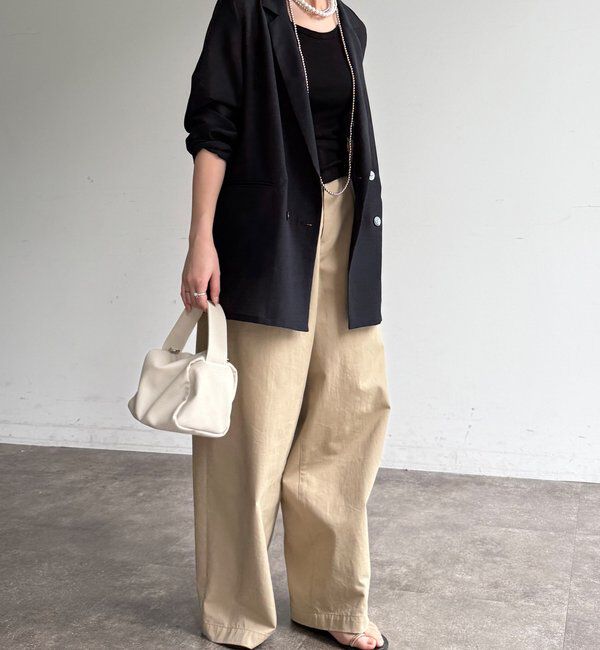  「【ウォッシャブル】シアーダブルジャケット」|テーラードジャケット|