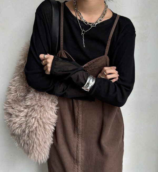  「【柔らかい着心地】袖シアーリブTEE」|Tシャツ・カットソー|