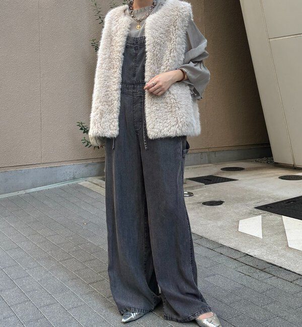  「【新色追加】リヨセルデニムオールインワン」|ワンピース|