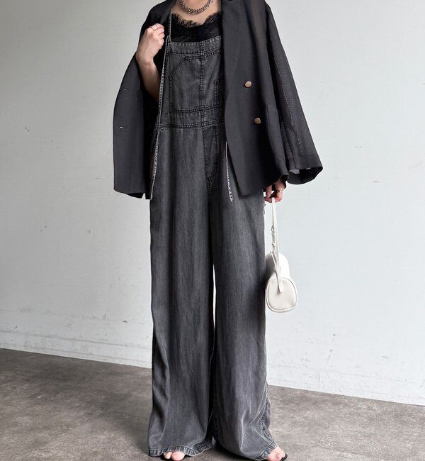  「【新色追加】リヨセルデニムオールインワン」|ワンピース|