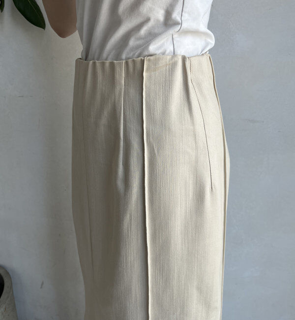  「【一部WEB限定カラー】リヨセルデニムボックスピンタックスカート」|スカート|