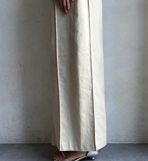  「【一部WEB限定カラー】リヨセルデニムボックスピンタックスカート」|スカート|