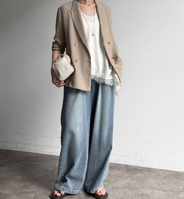  「デニムワイドイージーパンツ」|デニム|