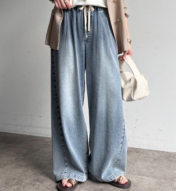  「デニムワイドイージーパンツ」|デニム|