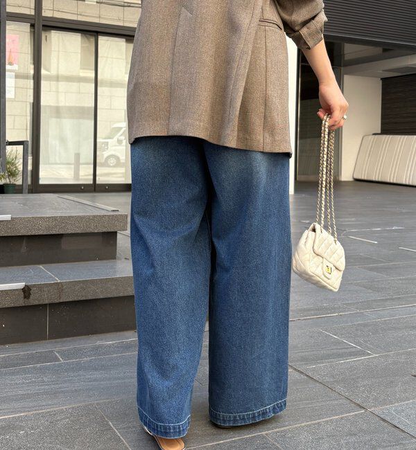  「デニムワイドイージーパンツ」|デニム|