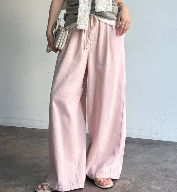  「デニムワイドイージーパンツ」|デニム|