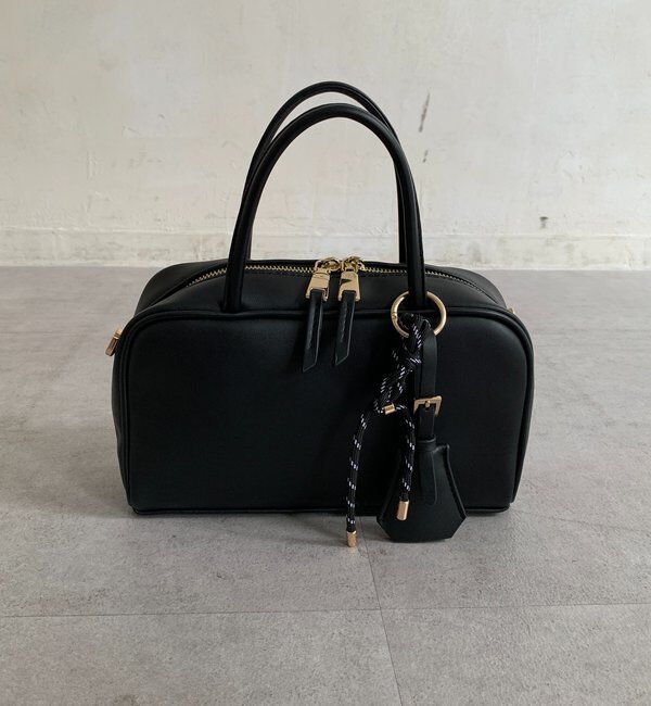  「チャーム付横長ボストン」|トートバッグ|