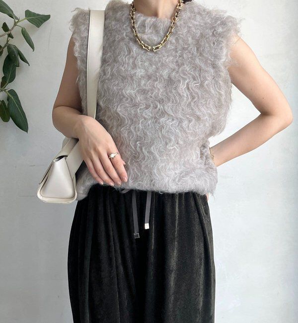  「【REI企画カラーあり】【前後2WAY】シャギーニットベスト」|ニット・セーター|