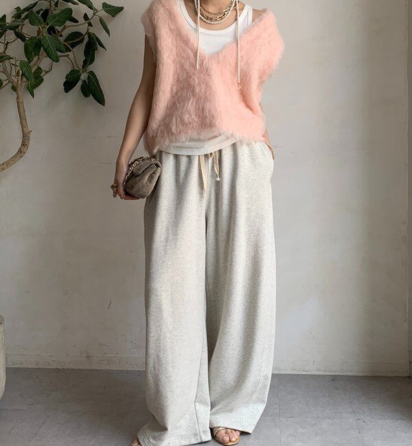  「【REI企画カラーあり】【前後2WAY】シャギーニットベスト」|ニット・セーター|