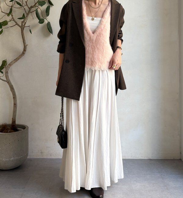  「【REI企画カラーあり】【前後2WAY】シャギーニットベスト」|ニット・セーター|