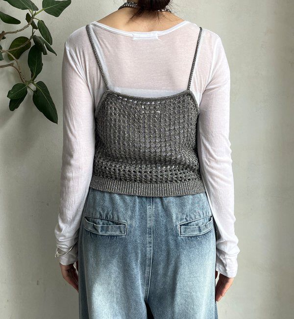  「【WEB限定】ラメニットビスチェ」|ニット・セーター|