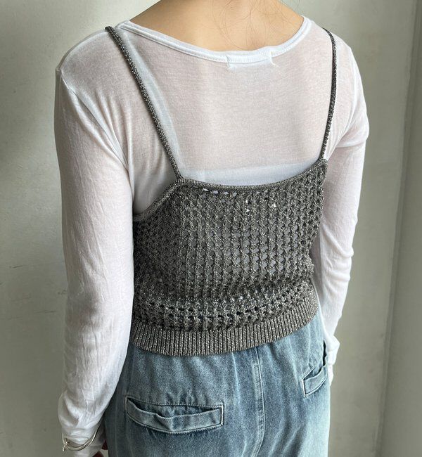  「【WEB限定】ラメニットビスチェ」|ニット・セーター|