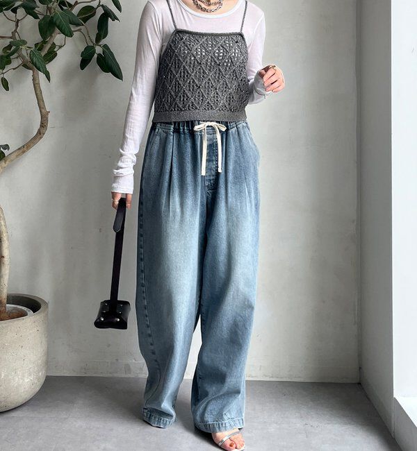  「【WEB限定】ラメニットビスチェ」|ニット・セーター|