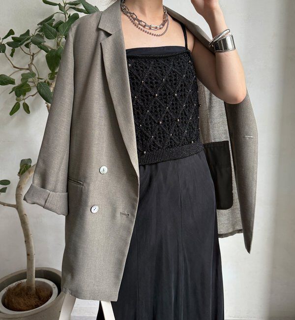  「【WEB限定】ラメニットビスチェ」|ニット・セーター|