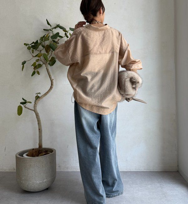  「襟付シアースピンドルブラウス」|シャツ・ブラウス|