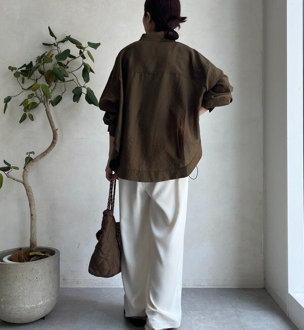  「襟付シアースピンドルブラウス」|シャツ・ブラウス|