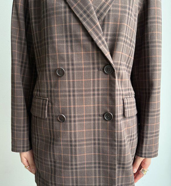  「チェックダブルジャケット」|テーラードジャケット|