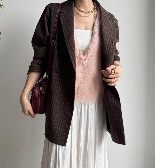  「チェックダブルジャケット」|テーラードジャケット|