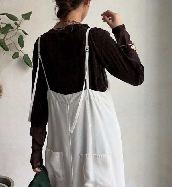  「【新色追加】チュールフロッキーシアー切替TEE」|Tシャツ・カットソー|