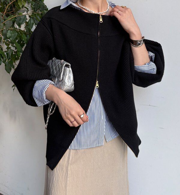  「フロントジップニット」|ニット・セーター|