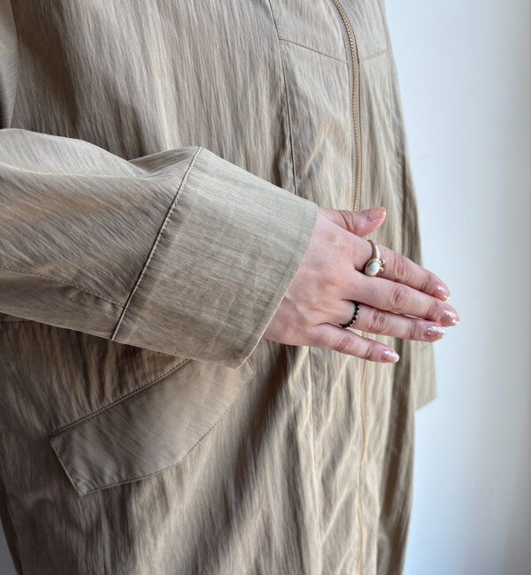  「フィブリルタッチフーディージップロングコート」|その他|