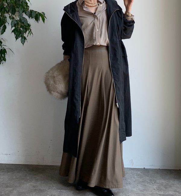  「フィブリルタッチフーディージップロングコート」|その他|